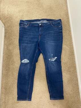 Old Navy Rockstar Super Skinny Distressed Mid-Rise Jeans Size 26